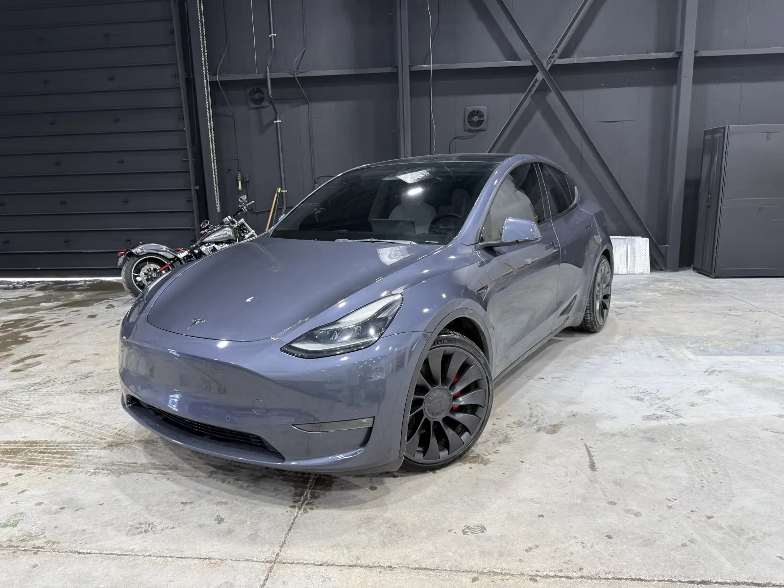 garage kept, local vehicle, non-smoker 2022 Tesla Model Y Performance in Gray with White interior