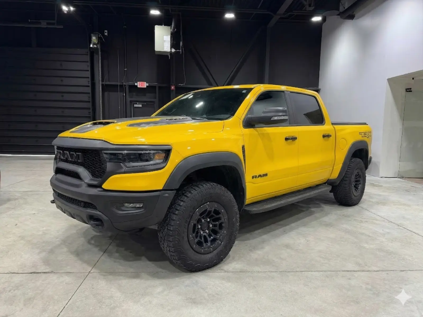 Certified, one-owner, Clean Carfax, garage kept, local vehicle, non-smoker 2023 Ram 1500 TRX in Yellow with Black interior – front exterior view Certified, one-owner, Clean Carfax, garage kept, local vehicle, non-smoker 2023 Ram 1500 TRX in Yellow with Black interior – front exterior view