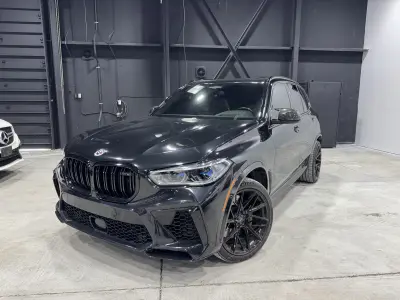 Certified, one-owner, garage kept, local vehicle, non-smoker 2022 BMW X5 M Competition in Black with Brown interior